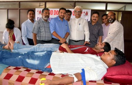 Blood donation camp organised at Sharon Fellowship Church