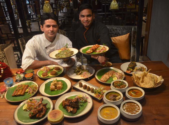 Chef Naveen Handa, Sues Chef with Chef Taj at Daawat-E-Kebab promotion at JW Marriott Chandigarh_