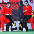 Students of Indo Global Colleges performing at stage on annual day