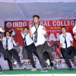 Students of Indo Global Colleges performing at stage on annual day