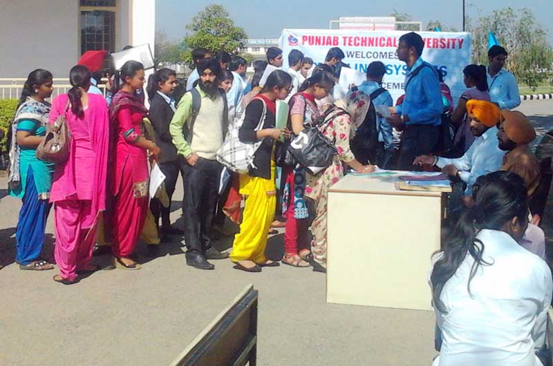 PTU held placement drive at Indo Global Colleges
