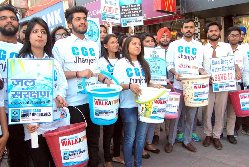 CGC Jhanjeri organized World Water Walkathon 2040 Campaign to Save Water
