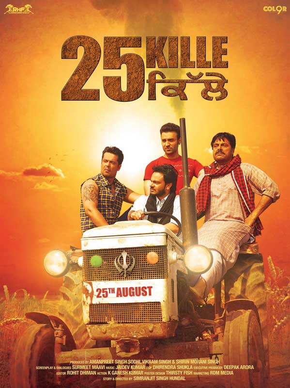 Running Horse Films and Colors 9 production’s Punjabi film 25 Kille release its official poster