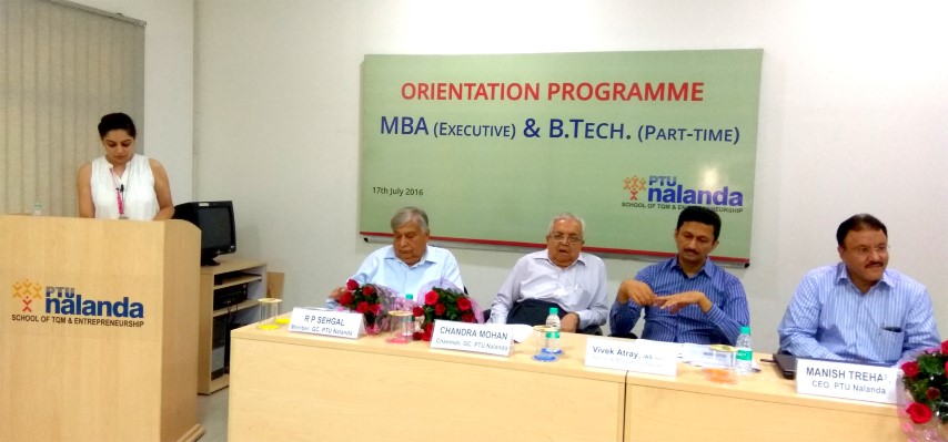 A day-long Orientation Programme organised by PTU Nalanda