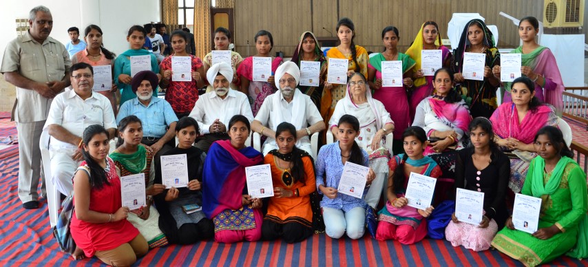 Distribution of Certificates at Sant Nirankari Tailoring & Embroidery Centre, Chandigarh