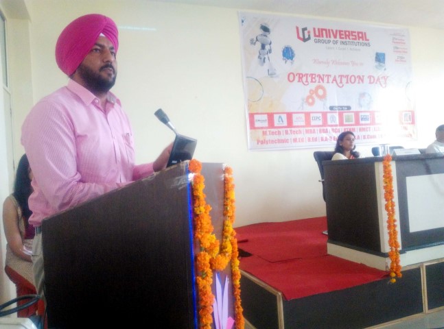 Orientation Day Programme at Universal Group of Institutes for new batch