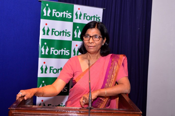 Dr Savita Malhotra from Fortis Hospital addresses Class X students during talk on ‘Self Esteem’ at Bhavan Vidyalaya
