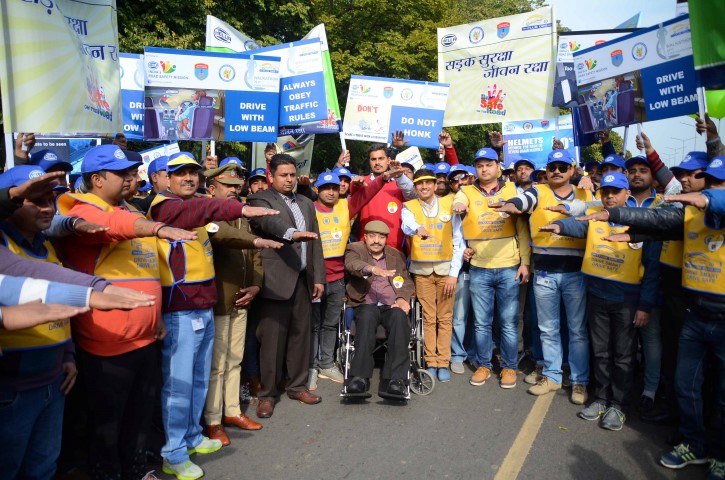 Chandigarh walks on the occasion of Hella Road Safety Walkathon