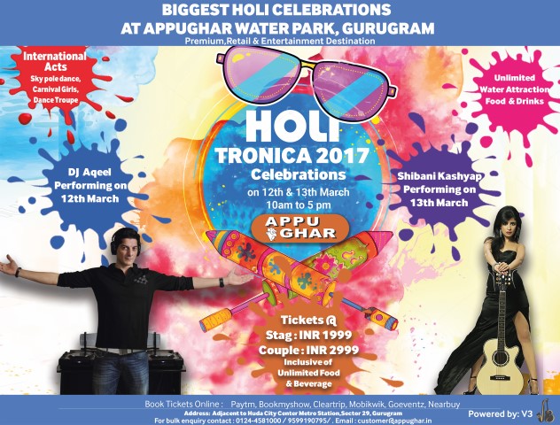 Appu Ghar to host NCR’s Biggest “Holi Tronica” Party