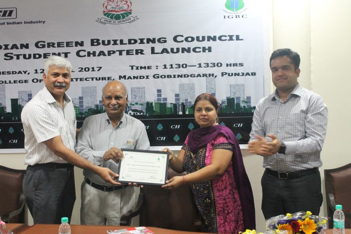 CII-IGBC launch Student Chapter at RIMT College of Architecture, Mandi Gobindgarh