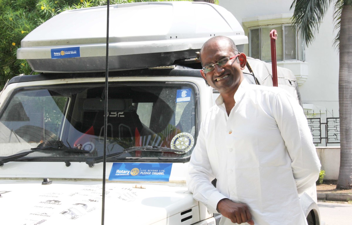 Lourd Vijay professional dancer and Guinness World Record holder, reached Chandigarh at Rotary House