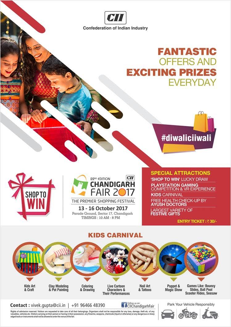 4-day ‘CII Chandigarh Fair 2017’ to kick off from October 13