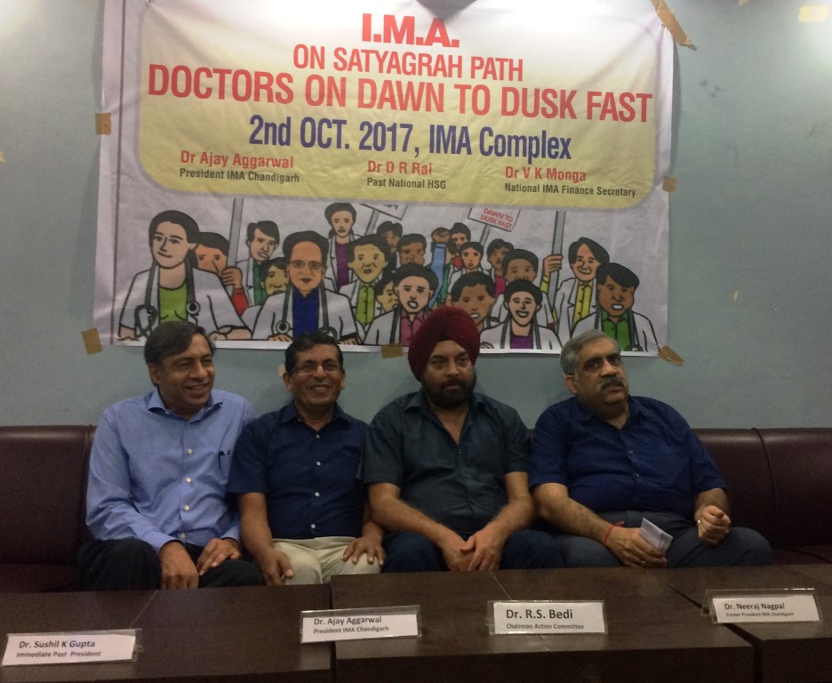 IMA Doctors take countrywide non- violent SATYAGRAH path of observing DAWN- TO- DUSK FAST on 2nd October