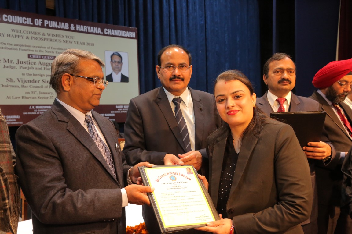 First Convocation of the Bar Council of Punjab and Haryana year 2018 held