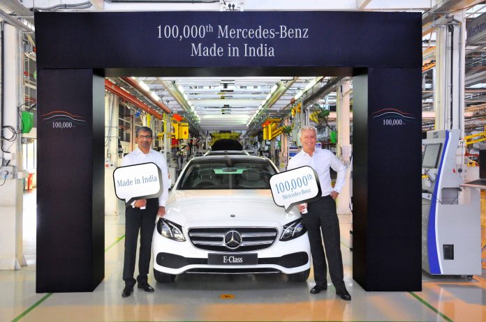 Mercedes-Benz reaches another milestone in India; rolls out its 100,000th car in India
