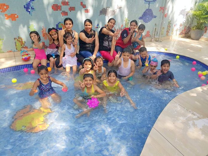 Fun and frolic day of pool party for students of KinderPiller