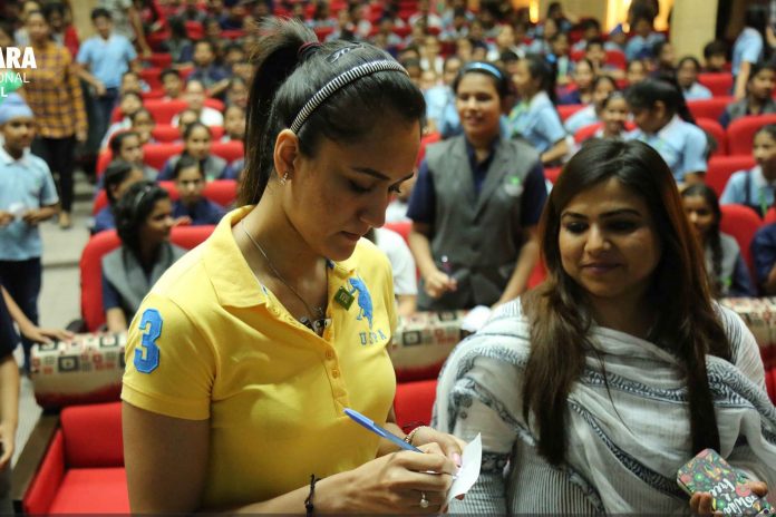 Manika Batra in Chitkara International School’s Career Co-Connect on Table Tennis