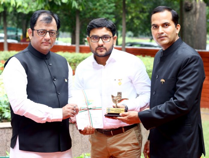 Amit Dewan felicitated by Municipal Corporation Chandigarh on Indepedence Day