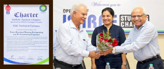 Student Chapter of ISHRAE Launched at CGC Jhanjeri
