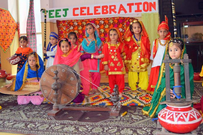 Teej Celebrated At The Holy Wonder Smart School