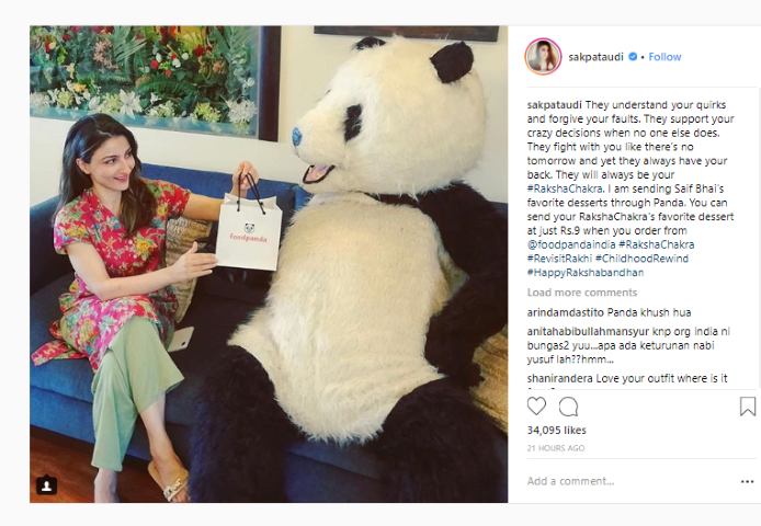 Foodpanda makes a special delivery for Karisma Kapoor and Soha Ali Khan on Rakshabandhan