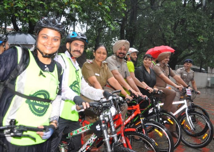 Grecian Cycle Rally held at Sukhna Lake