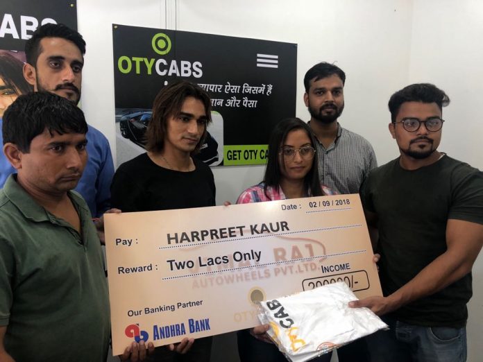 OTY Cabs extends support to Mix Martial Arts Champion Harpreet Kaur in US