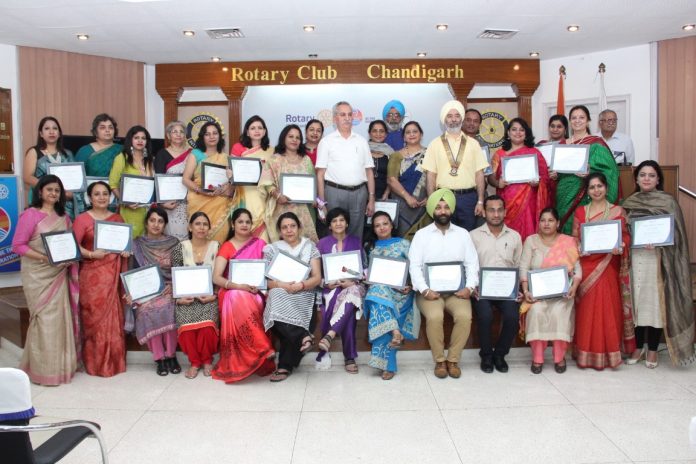 Rotary Club of Chandigarh conferred the Rotary Nation Builders Award 2018