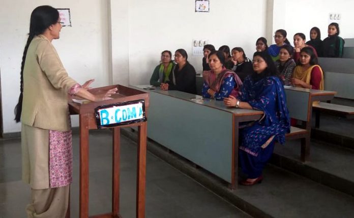 Health talk held at PG Girls’ College Panchkula.