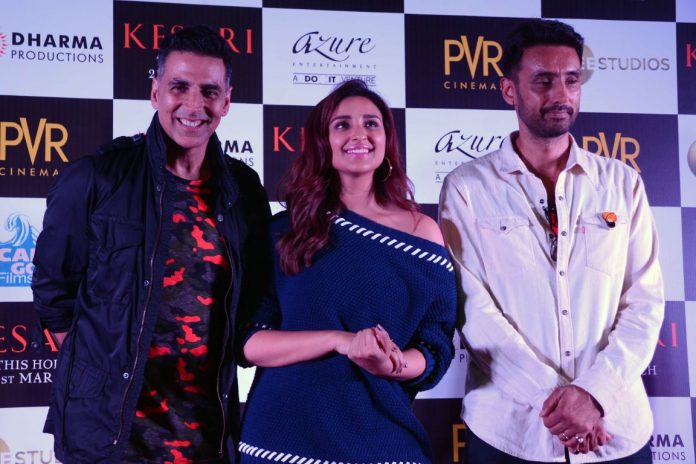 Akshay, Parineeti & Anurag Singh in Chandigarh to promote Kesari
