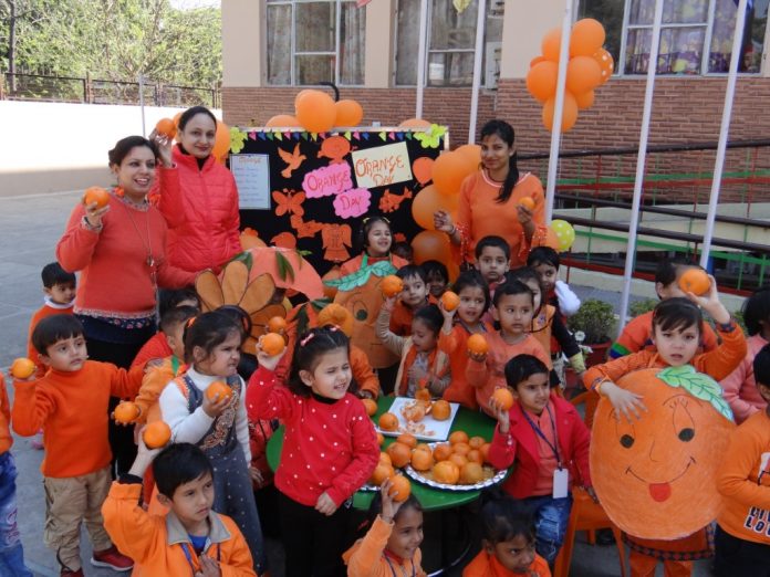 Orange Day celebrated at Adarsh Public (Smart) School
