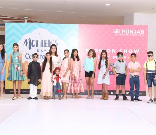 Mothers walk the ramp with their kids at VR Punjab