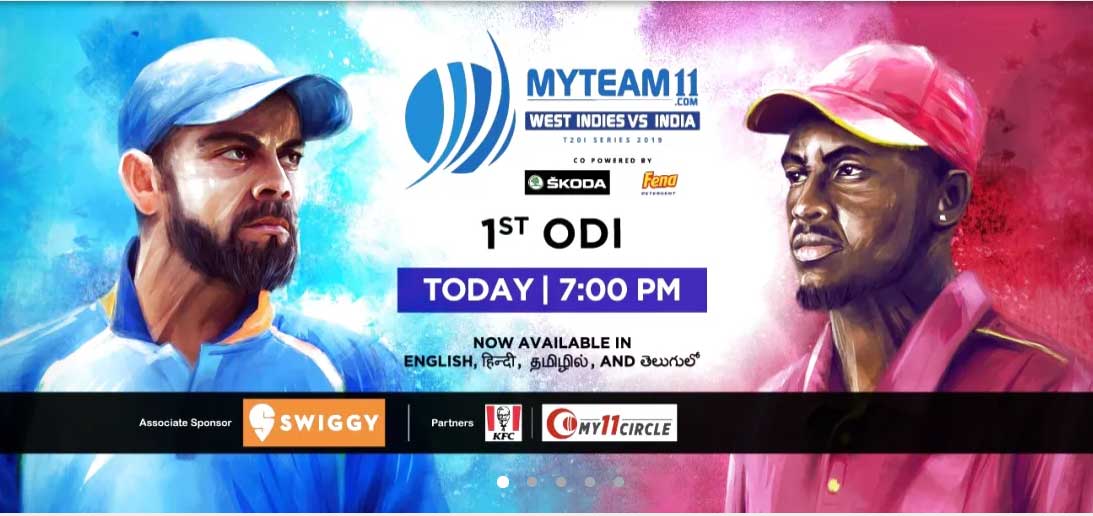 India vs West Indies Live Streaming 1st One Day International Match 2019 Score TV Channels Ball by Ball Highlights