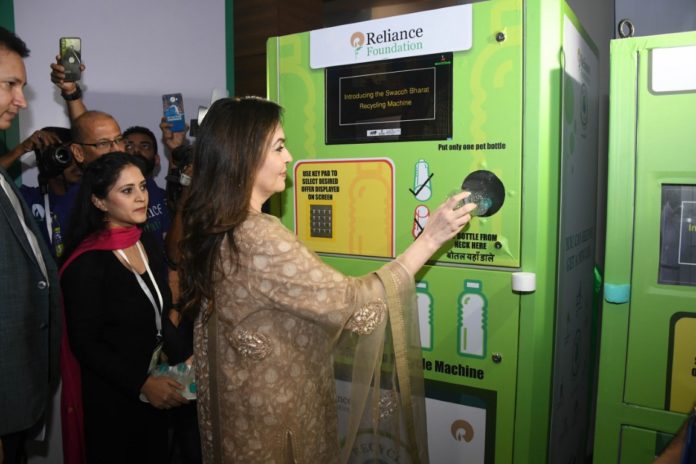 Reliance employees give new life to waste plastic bottles