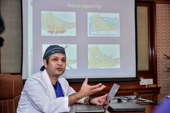 10-18% of the diabetics’ patients develop a foot problem