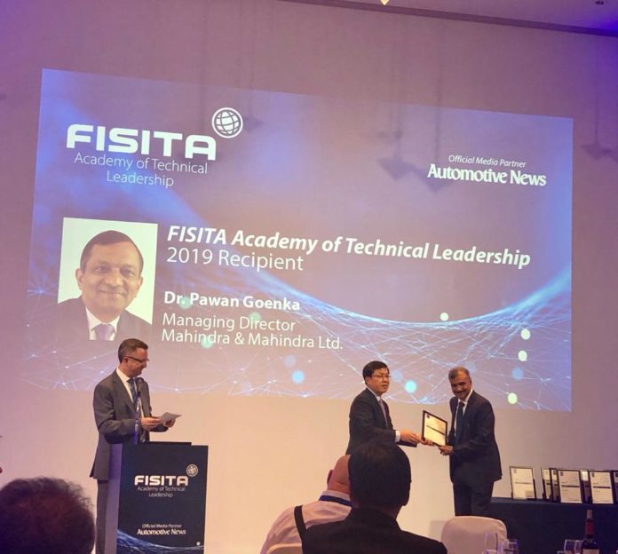 M&M Ltd. receives FISITA Academy of Technical Leadership Award 2019