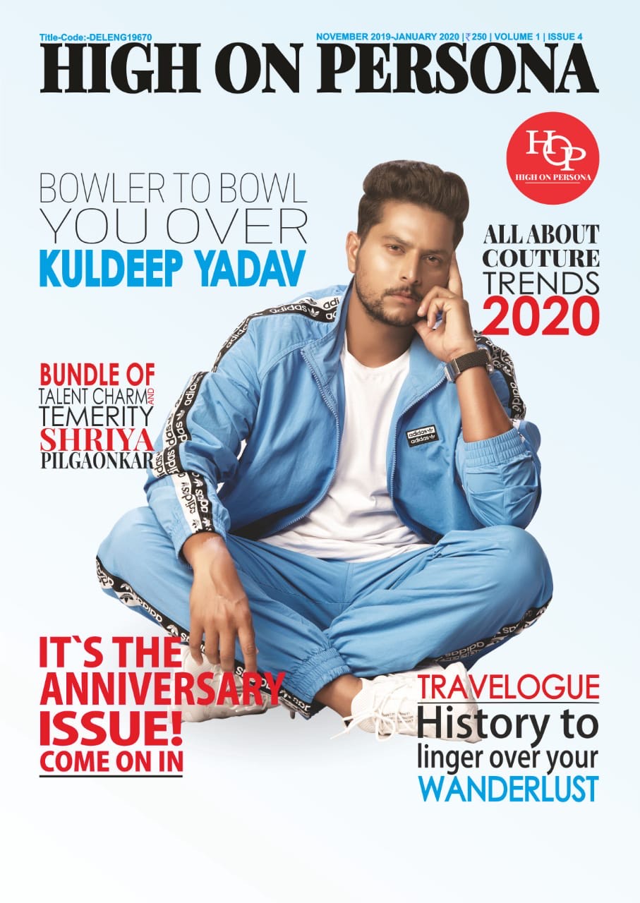 Indian Cricker Kuldeep Yadav graces the cover of a magazine High On Persona