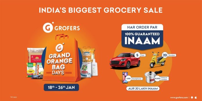 Shoppers are winning big during the ongoing Grofers Grand Orange Bag Days