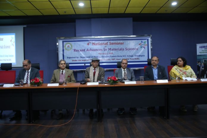 National Seminar on “Recent Advances in Material Science” held at SD College