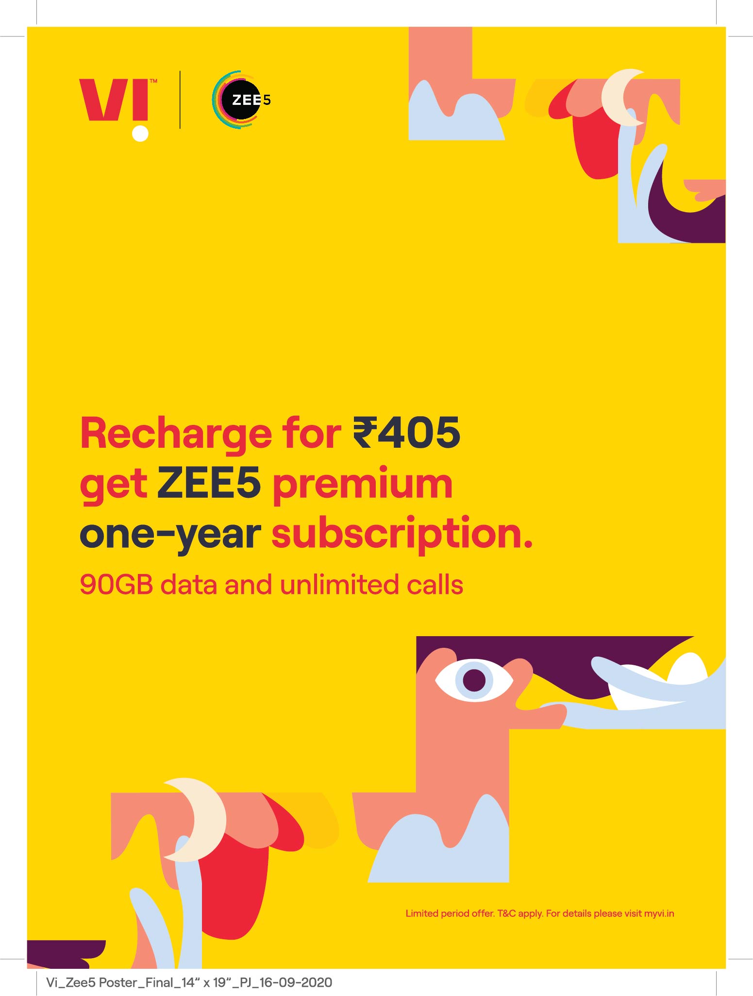 ZEE5 premium subscription EXCLUSIVELY for Vi customers with INR 405 Recharge