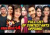 Bigg Boss 14 Contestant List Updates