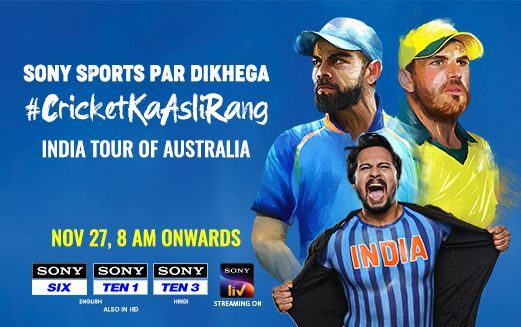 India Tour Of Australia Live On Sony Ten 1