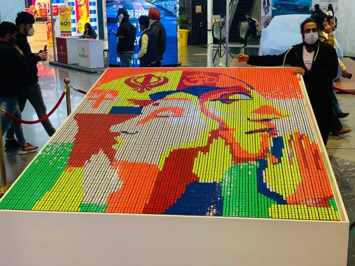 Republic Day Art Work at Elante Mall by Artist Barkat Singh