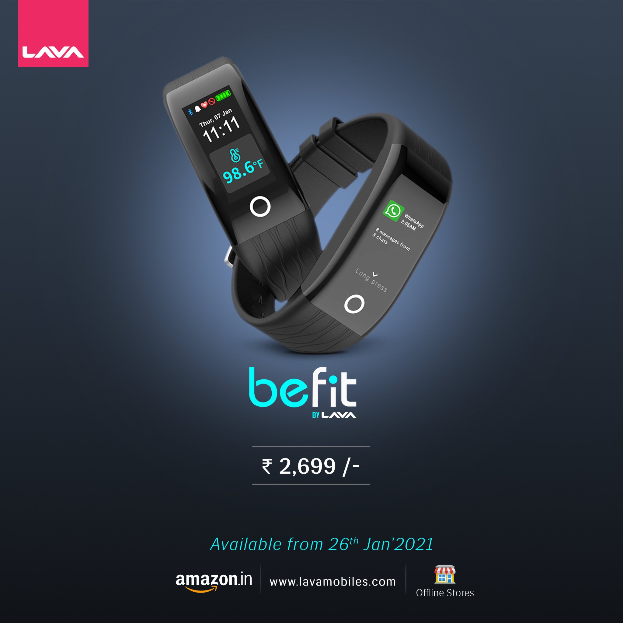 Lava BeFit now available on Flipkart at a special price of INR 2299