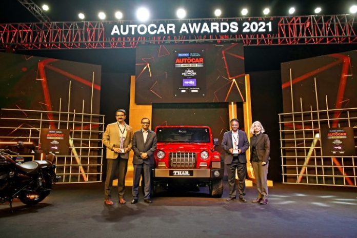 All-New Mahindra Thar wins Car of the Year at Autocar Awards 2021