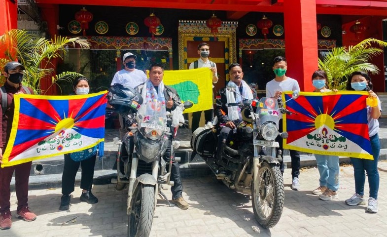 Bikers on their pan India tour for raising Tibetan cause reaches Chandigarh