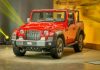 Unique barbeque framing behind iconic Mahindra Thar