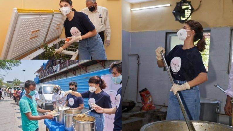 Jacqueline Fernandez Help Prepare Meal For Needy In Covid Crisis