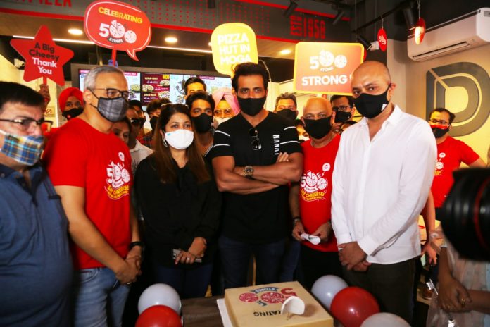 Sonu Sood inaugurates Pizza Hut’s 500th store, located in Moga’s Main Bazar