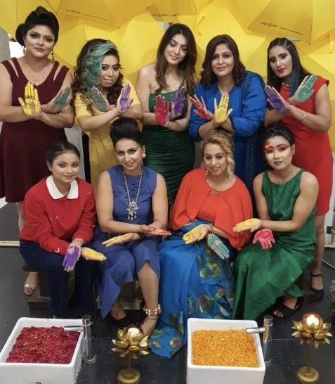 Cleopatra Beauty and Makeover Academy's students celebrated Holi